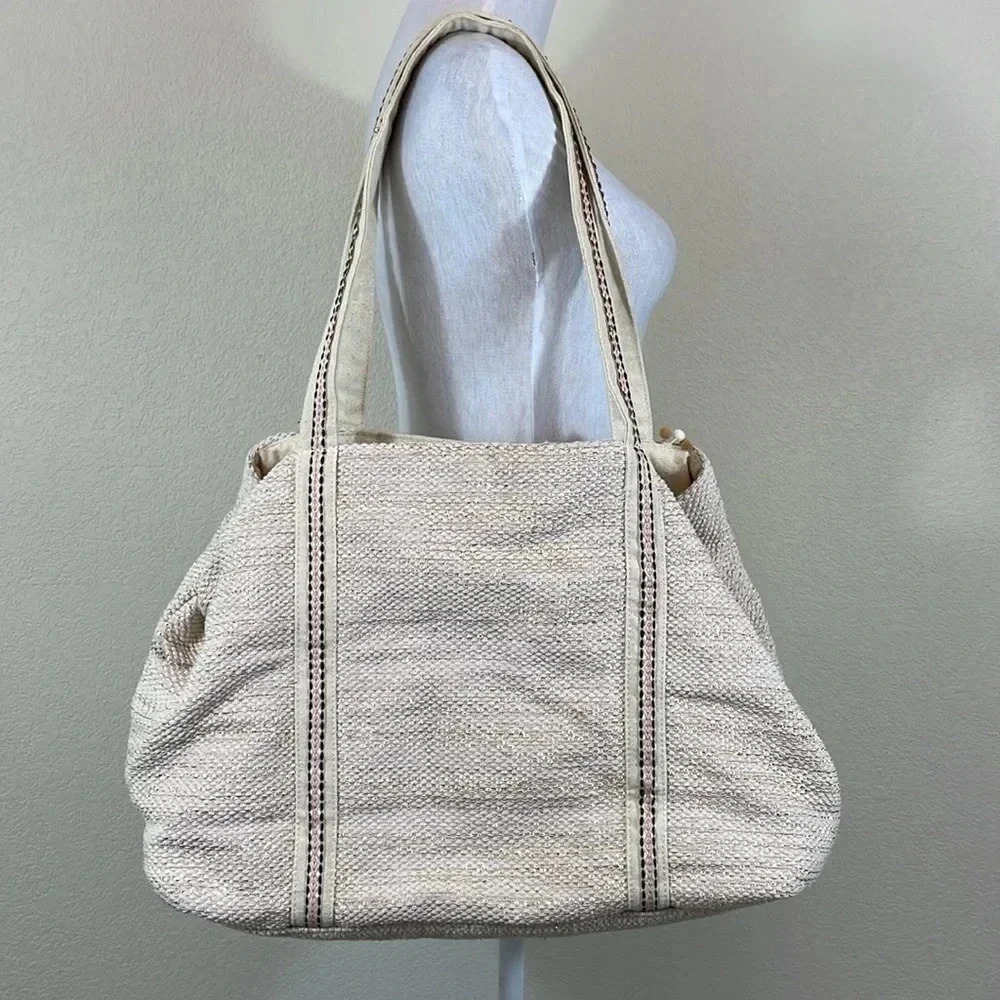 America & Beyond two way carry beaded Pom Pom shoulder bag - Picture 3 of 10